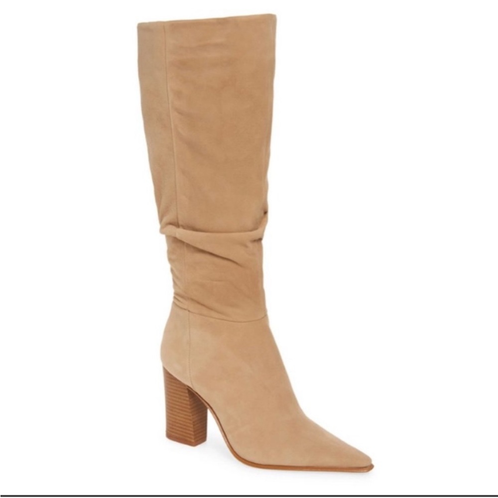 Vince Camuto Derika Leather Boot - Tortilla Suede